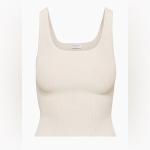 Aritzia Babaton Sculpt Knit Square Neck Tank